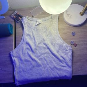 Grey crop top super good basic size medium